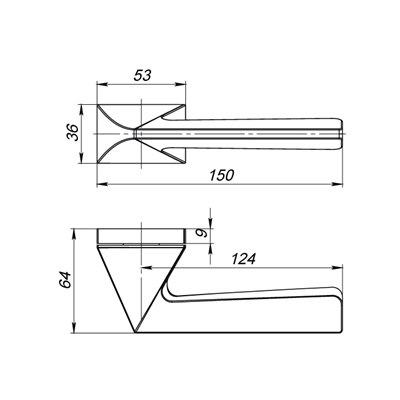 РУЧКА РАЗДЕЛЬНАЯ IRON UCS СР-8 ХРОМ