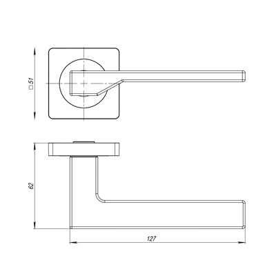 РУЧКА РАЗДЕЛЬНАЯ LEVEL JK SSC-16 САТИНИРОВАННЫЙ ХРОМ